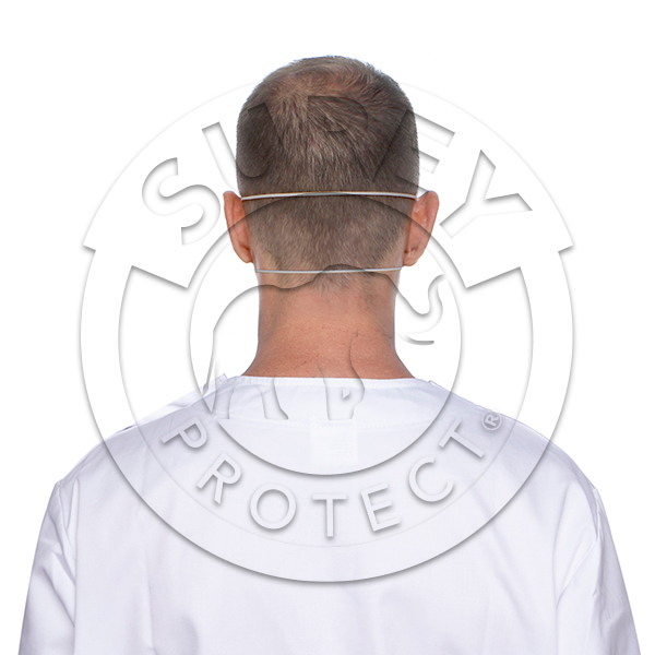 2-LAGEN-MASKE MIT BLAUEM HALSGUMMI